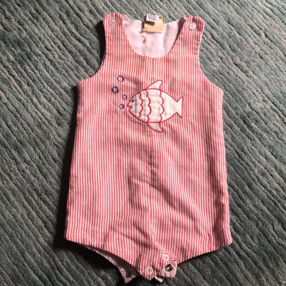 Vintage baby seersucker jumper